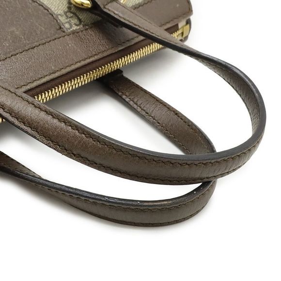 Gucci Ophidia GG Small Tote Handbag 2WAY Shoulder Bag PVC Leather Beige Mocha - Picture 4 of 9